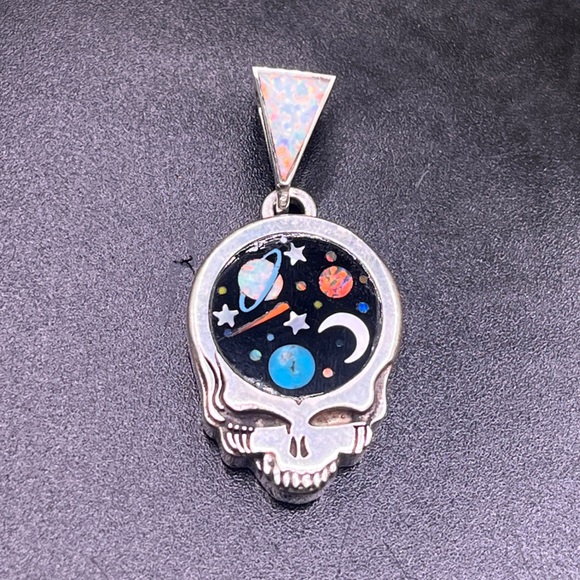 David freeland jr gemstone inlay- Grateful Dead outerspace pendant - Picture 2 of 5